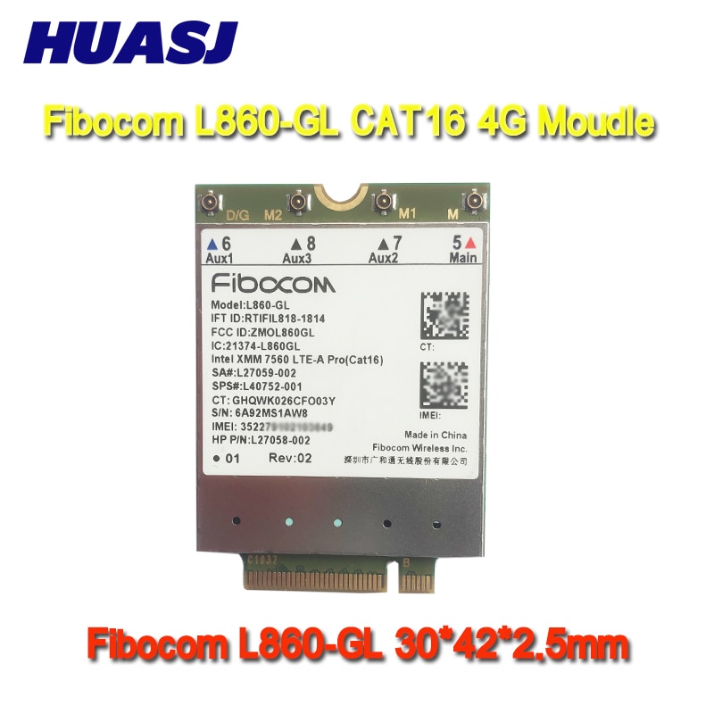 Huasj fibocom L850-GL LT4120 L860-GL USB 3.0, 4G ..